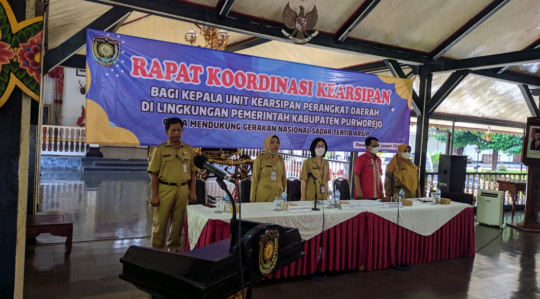 Rapat Koordinasi Penyelengaraan Kearsipan Bagi Kepala Unit Kearsipan