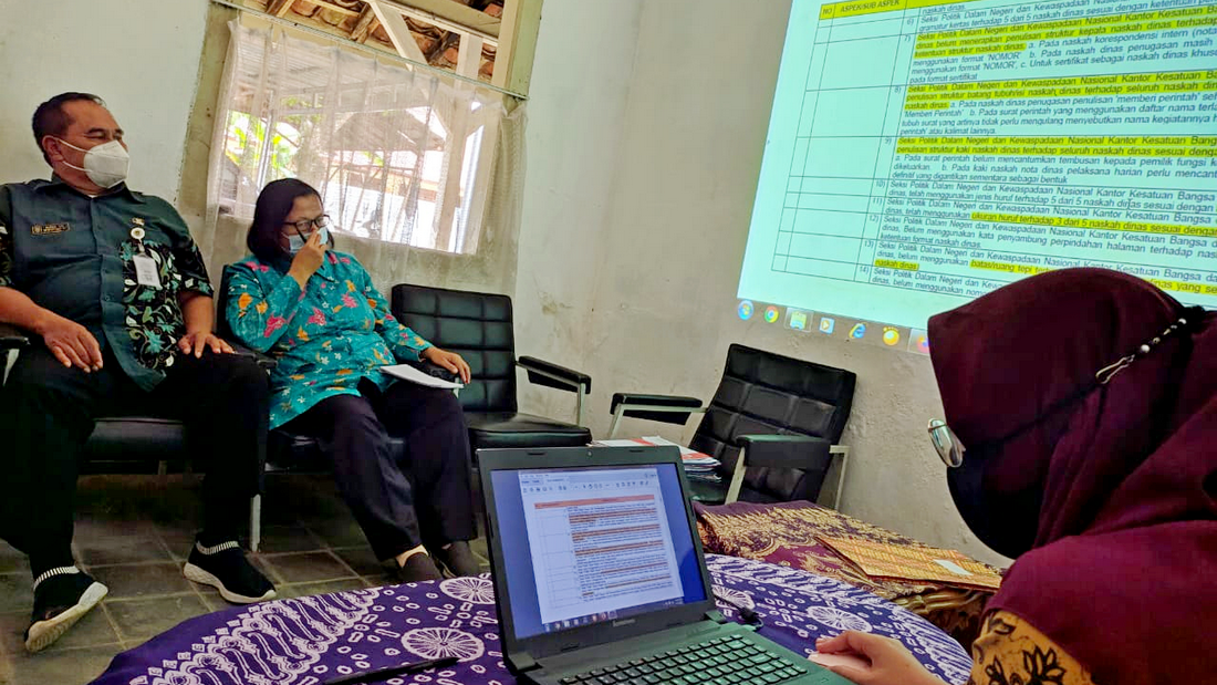 Penyampaian RHAS Kearsipan di Kantor Kesbangpol Kabupaten Purworejo