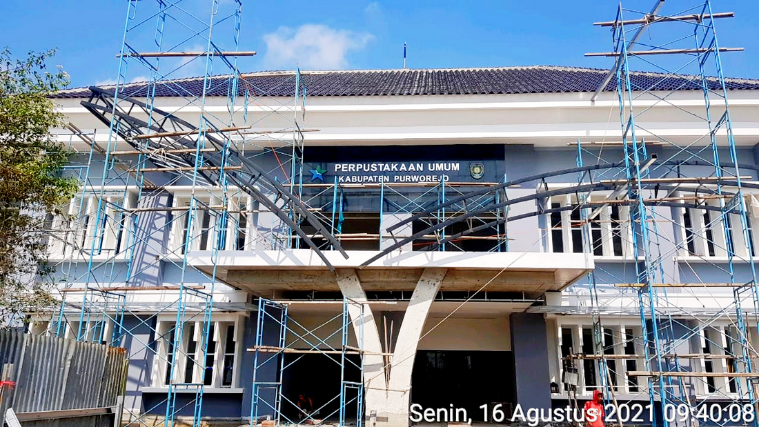 Pembangunan Gedung Layanan Perpustakaan Umum (DAK) Hampir Selesai 