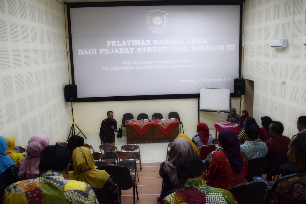 Pelatihan Bahasa Jawa bagi Pejabat Strukturan Esselon III Pemerintah Kabupaten Purworejo