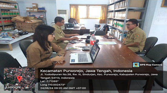 Paparan Hasil Pengawasan Kearsipan Kecamatan Banyuurip  Purworejo, 24 Juni  2024 Berjalan Lancar