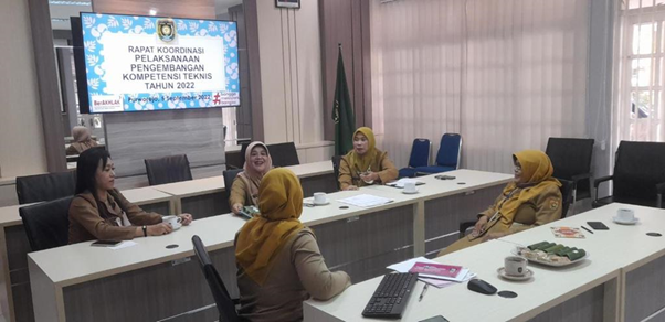 RAKOR PERSIAPAN  PENINGKATAN SDM KEARSIPAN , DI BKPSDM  5 SEPTEMBER 2022 