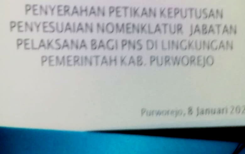 Sosialisasi dan Penyerahan SK Penyesuaian JFU Tanggal 8 Januari 2021 